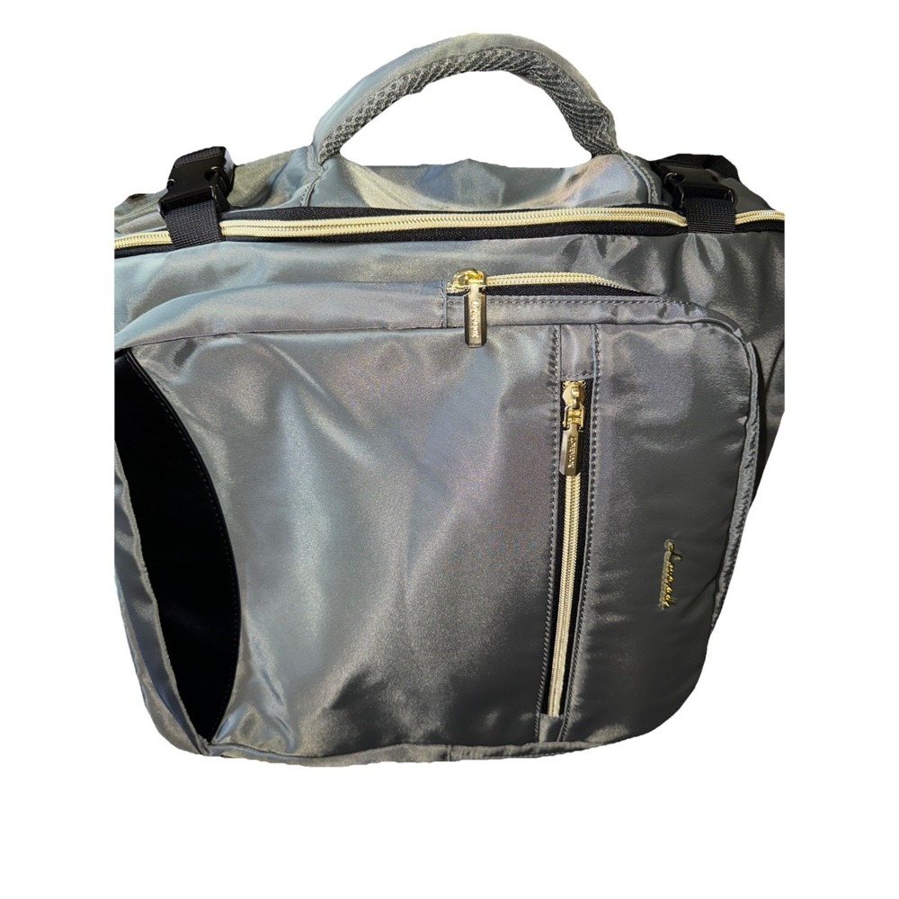 LoveVook Laptop Carryon Travel Backpack 40 L W/ 3 Packing Cubes 18 X 14 Gray NWT - Picture 2 of 16